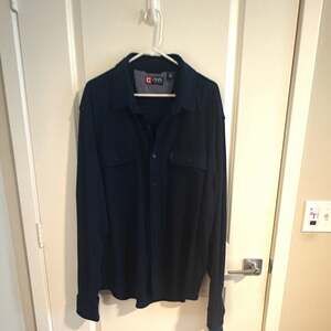 Chaps Men's 2XL Navy Long Sleeve Button Down Shirt NWT